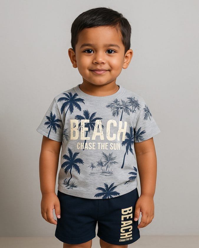 Beach Vibes Kids Summer Set Chase the Sun T-Shirt and Shorts