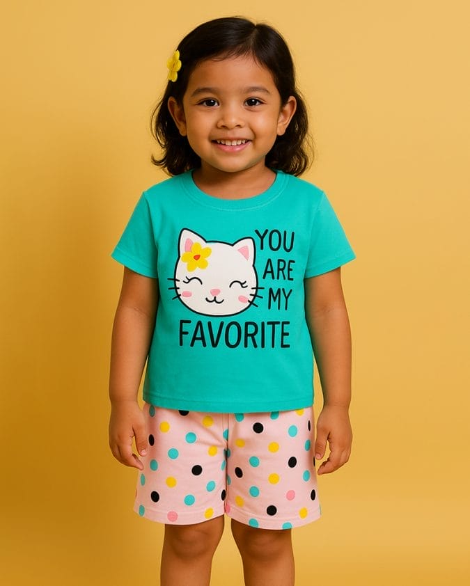 You Are My Favorite Pastel Color Baby Set – T-Shirt & Shorts